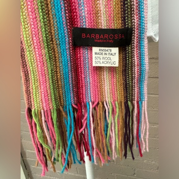 Barbarossa striped wool blend scarf - Picture 9 of 11